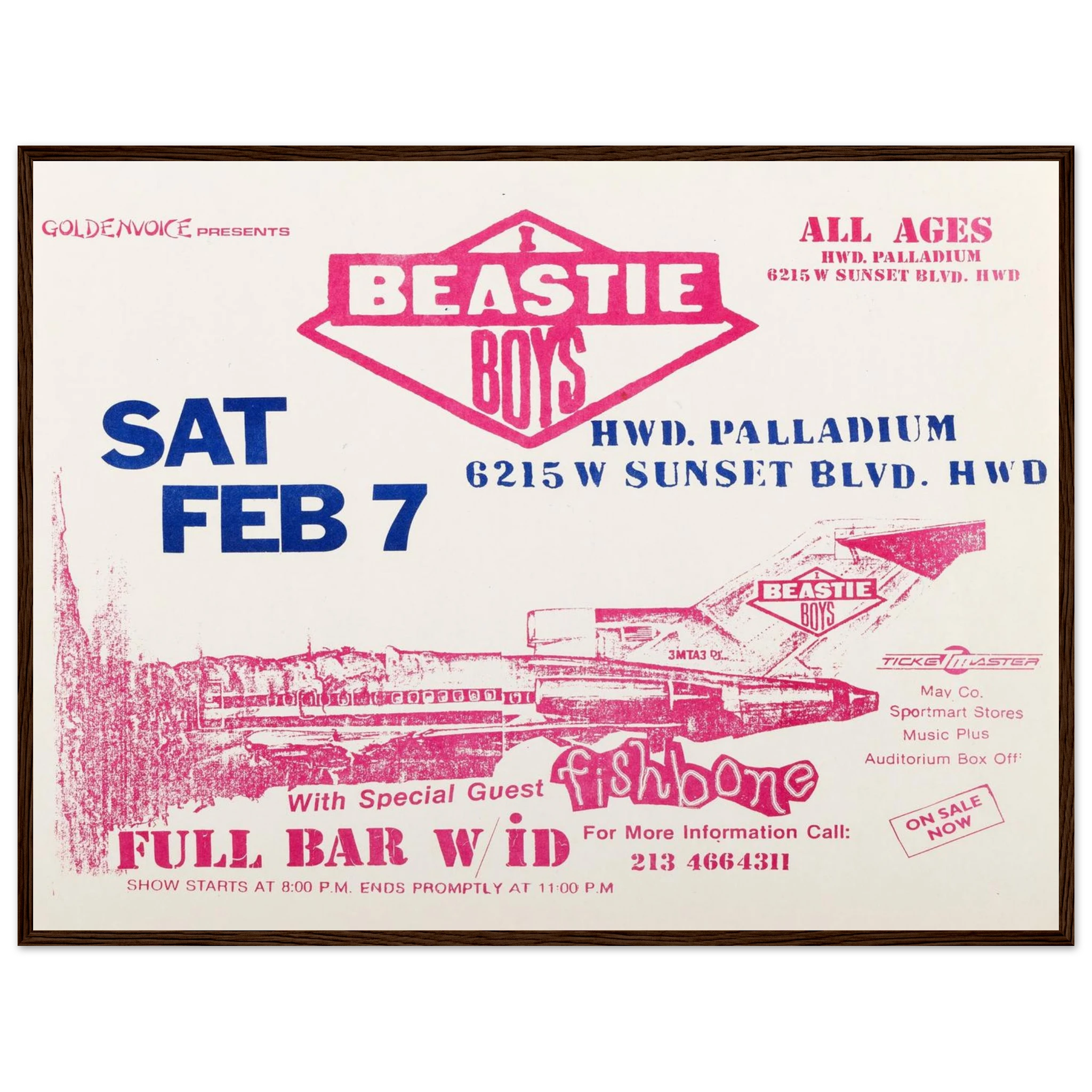 Vintage-style poster of the Beastie Boys’ 1986 Licensed to Ill era, a tribute to their legendary track No Sleep Till Brooklyn.