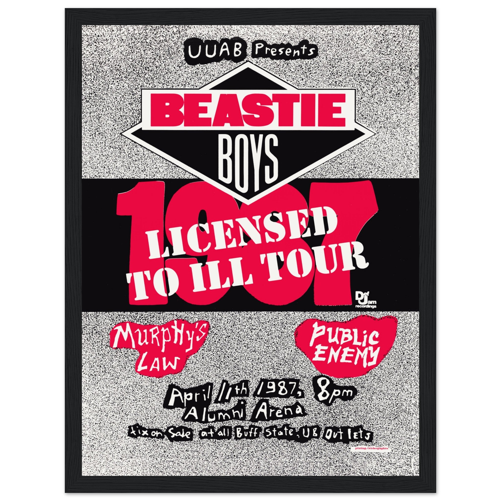 Celebrate the iconic Beastie Boys with this vintage concert poster. A perfect piece for any music lover or hip-hop fan. Shop now for this retro wall art!