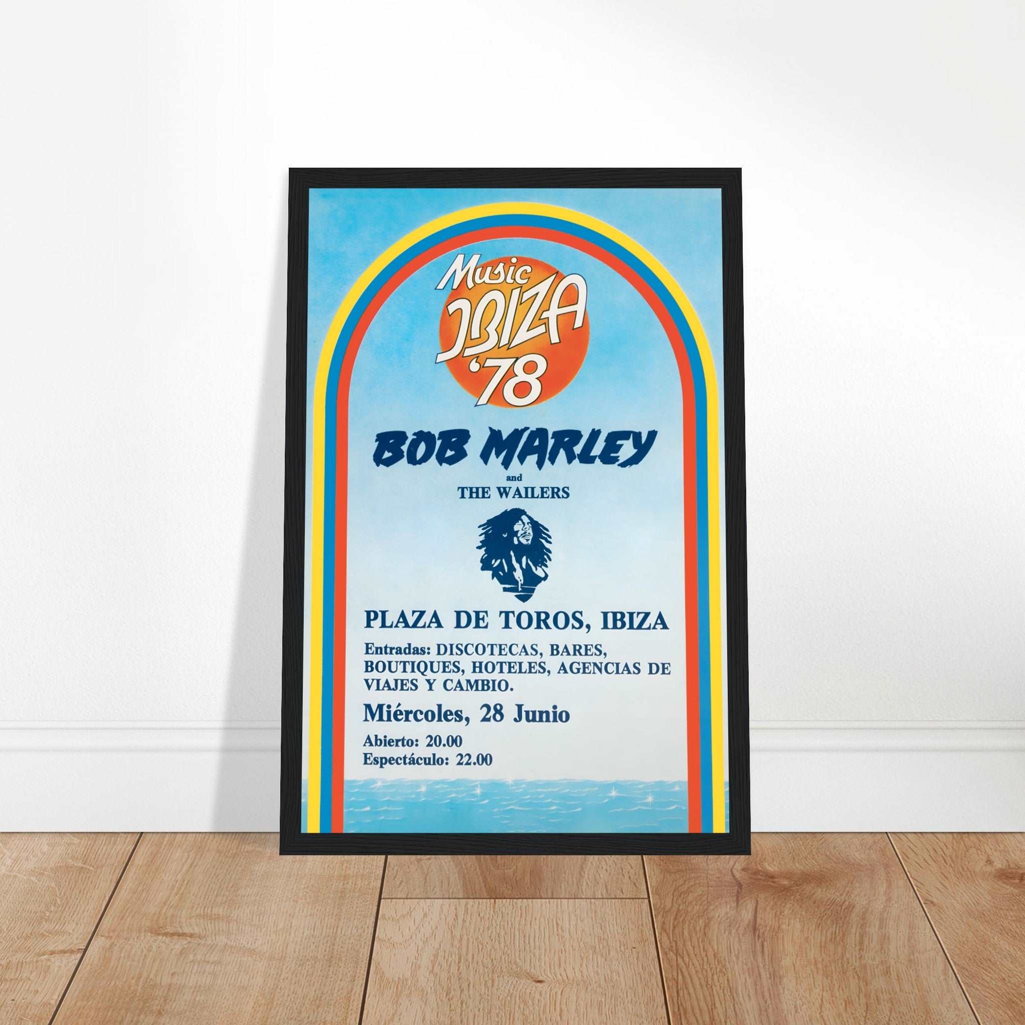 Celebrate the legendary Bob Marley and his unforgettable Ibiza concert with this striking vintage poster. Featuring the King of Reggae, this piece captures the essence of one of the most influential figures in music history. A perfect addition for reggae lovers, Bob Marley fans, and collectors of vintage concert posters. Bring the vibrant spirit of Ibiza and Bob Marley's music into your home with this iconic piece. Shop now and own a piece of musical history!
