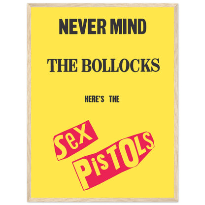 Retro yellow punk art print inspired by the Sex Pistols album cover