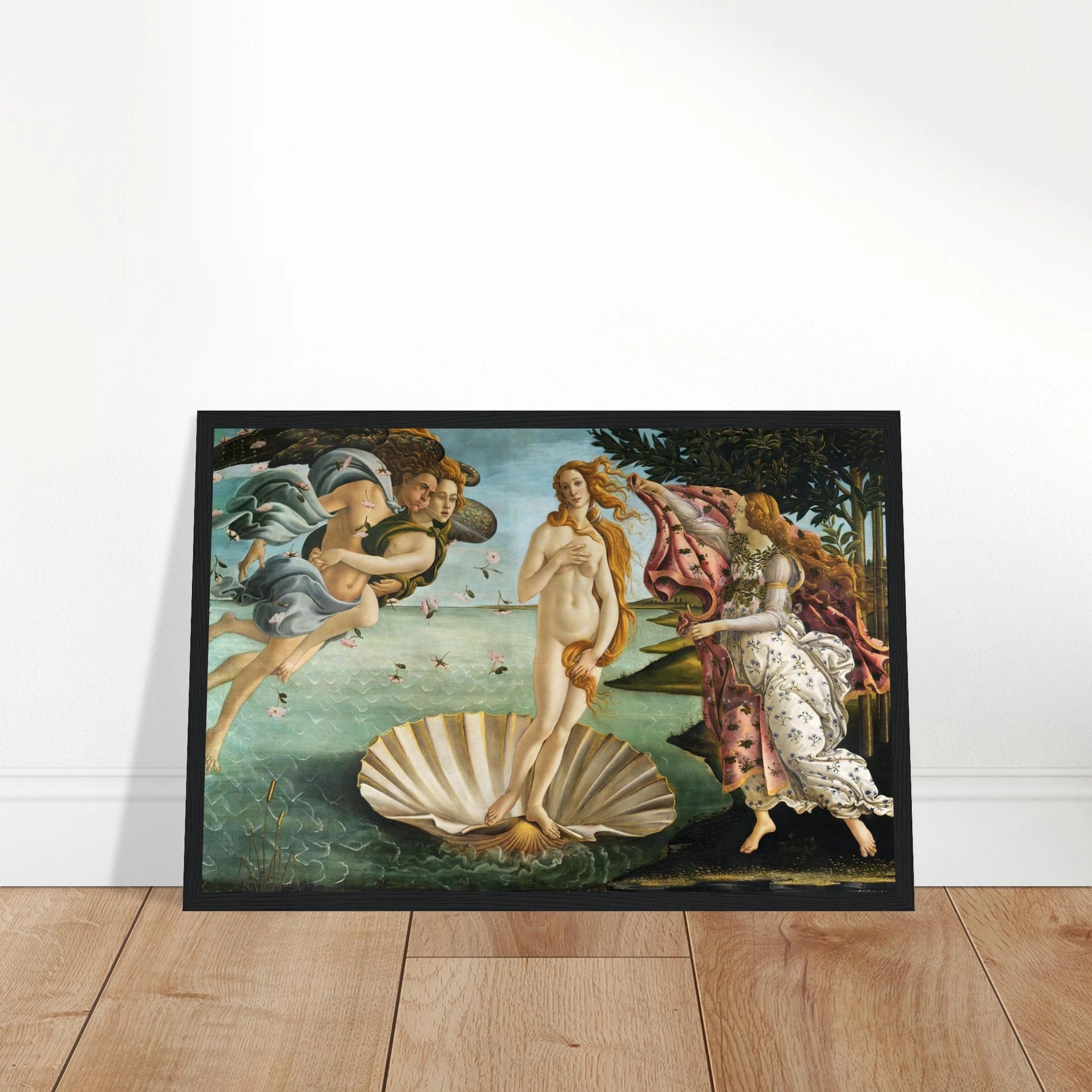 This high-quality reproduction print of The Birth of Venus by Sandro Botticelli offers a chance to own one of the most celebrated images of the Italian Renaissance. Painted around 1484–1486, the masterpiece depicts Venus emerging from the sea on a shell, surrounded by mythological figures, symbolizing beauty, love, and classical harmony. Printed on archival-grade paper using museum-quality giclée printing, this poster print makes stunning wall art for classic interiors, art history enthusiasts, or those loo