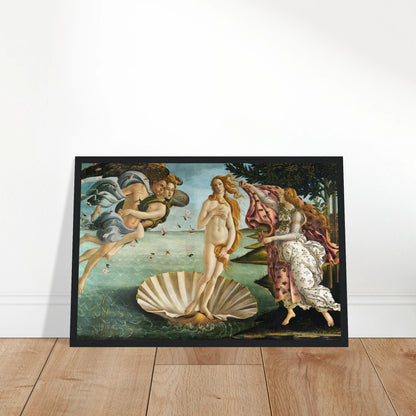 This high-quality reproduction print of The Birth of Venus by Sandro Botticelli offers a chance to own one of the most celebrated images of the Italian Renaissance. Painted around 1484–1486, the masterpiece depicts Venus emerging from the sea on a shell, surrounded by mythological figures, symbolizing beauty, love, and classical harmony. Printed on archival-grade paper using museum-quality giclée printing, this poster print makes stunning wall art for classic interiors, art history enthusiasts, or those loo