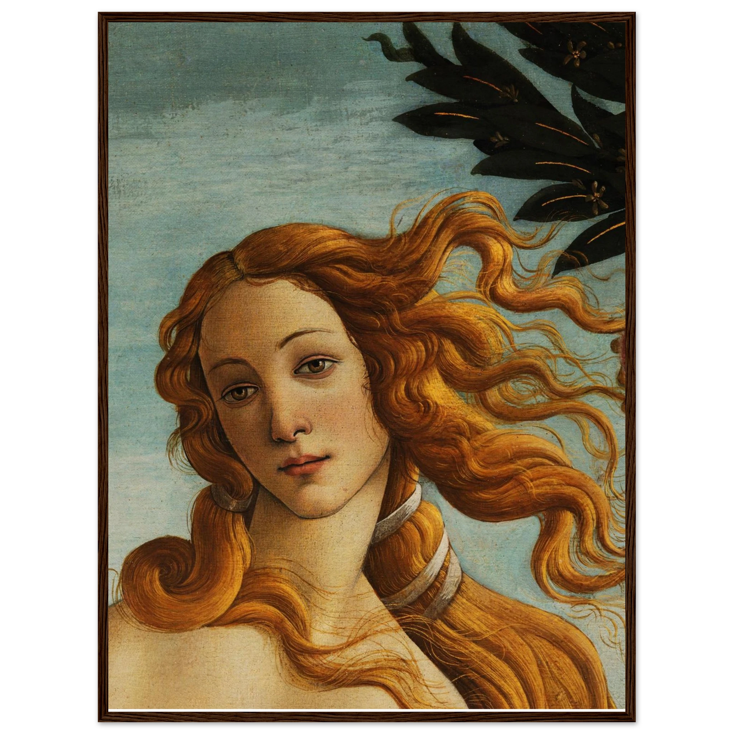 Botticelli’s The Birth of Venus, a Renaissance artwork showing the goddess Venus rising from the sea, symbolizing beauty and divine love.