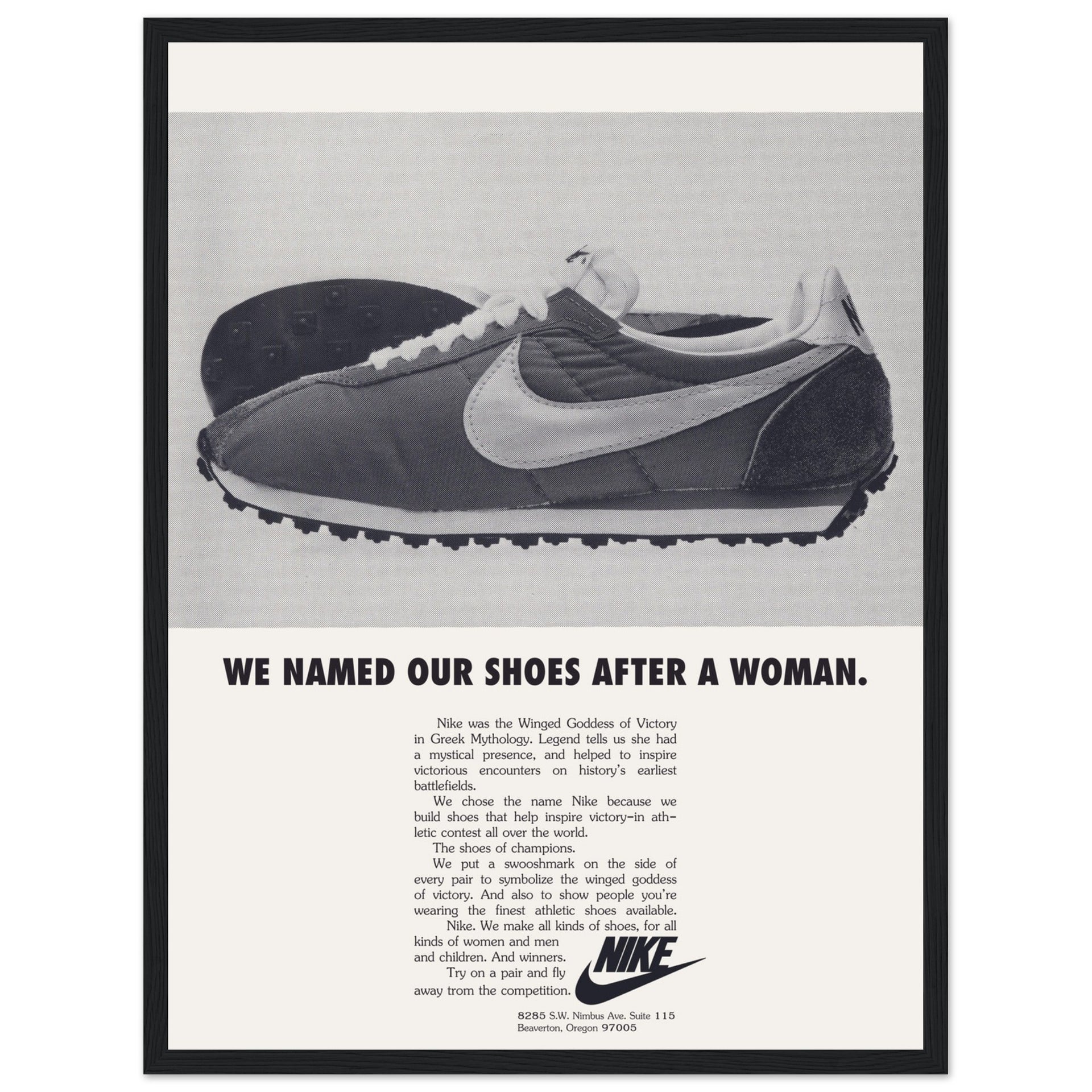 Nike Shoes The Story Of Nike The Goddess Nike Woman Poster