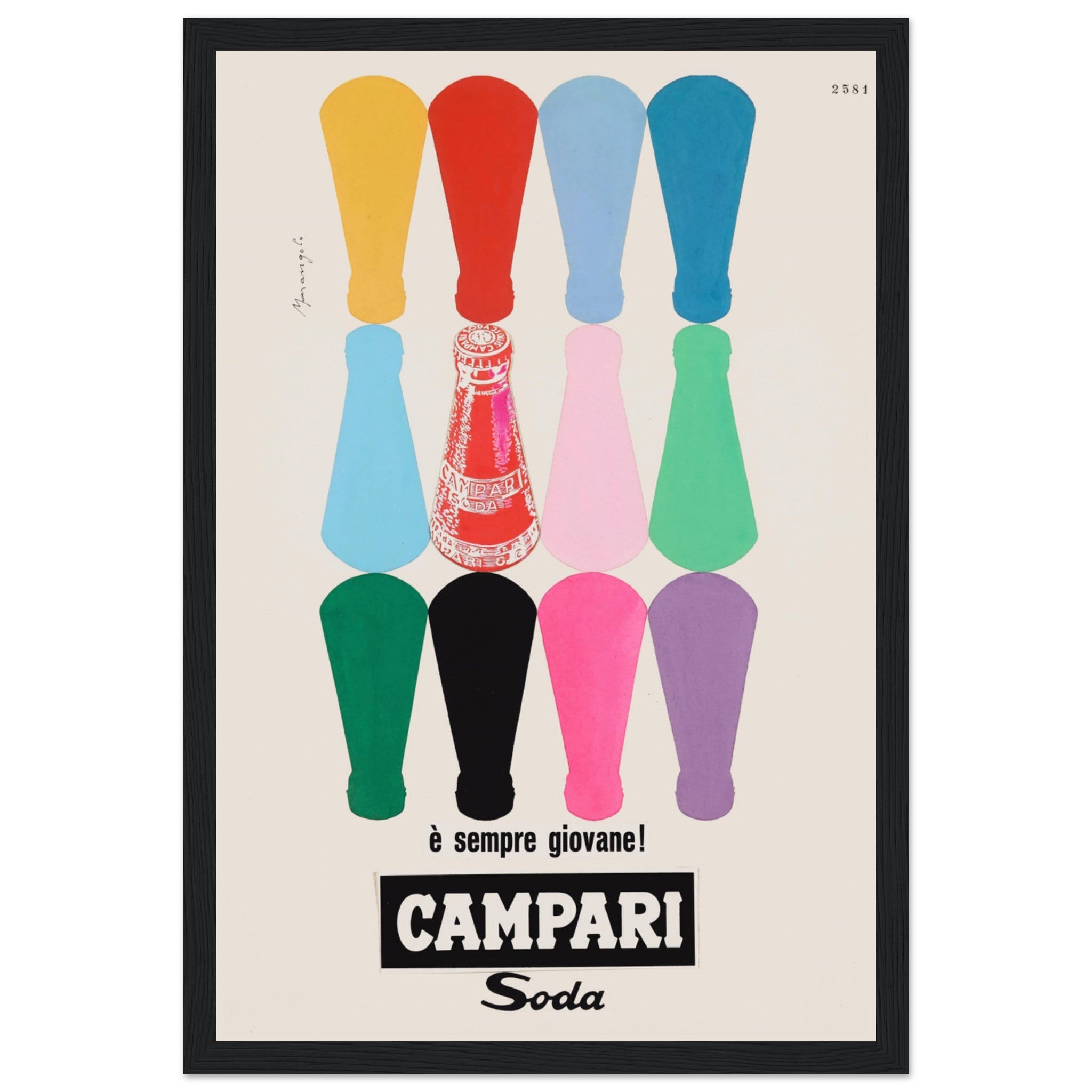 Add elegance to your space with this Campari poster. A stylish Italian liqueur print perfect for vintage and retro wall art lovers. Shop now for timeless decor!