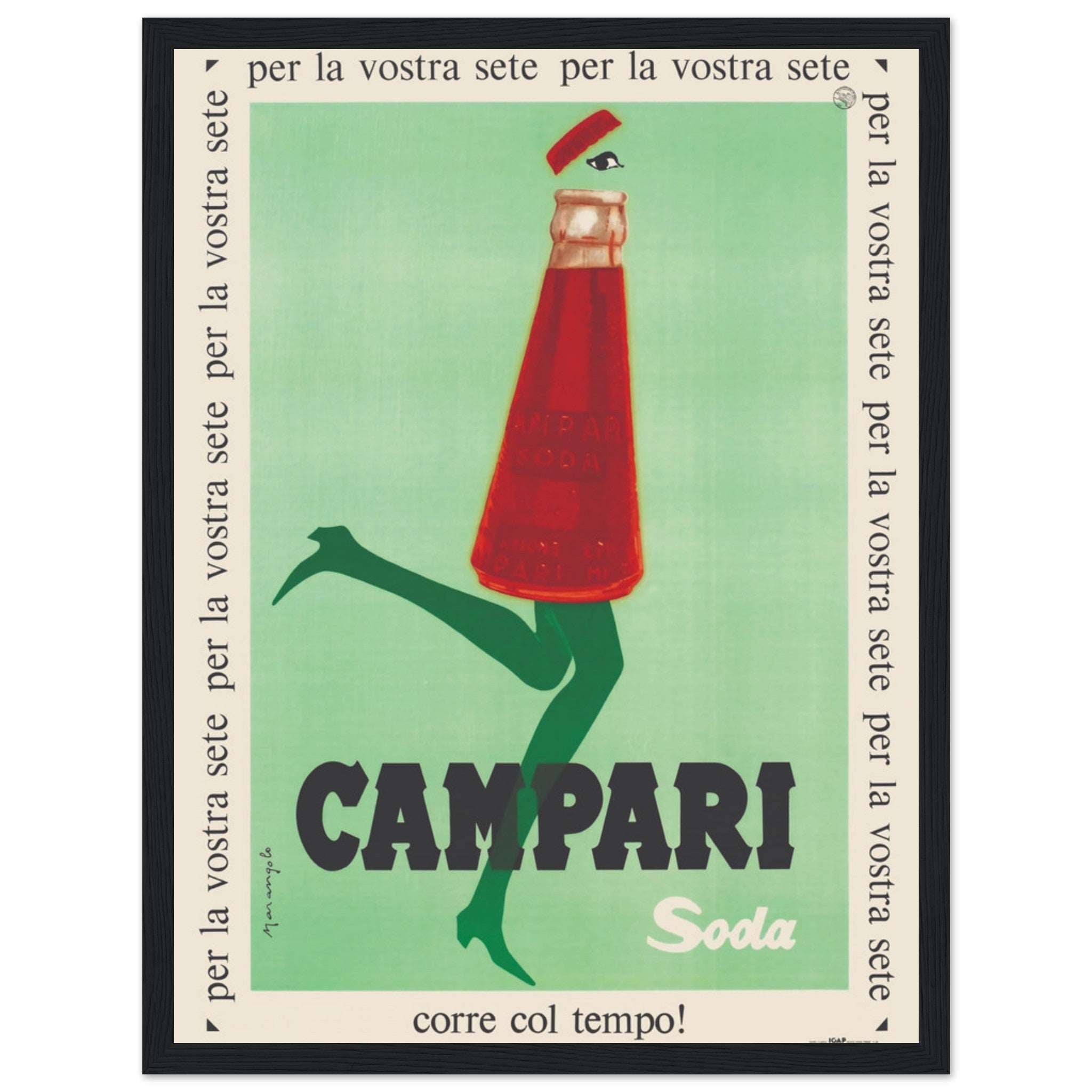  Iconic Campari vintage poster featuring classic Italian design. A must-have for collectors, art lovers, and fans of vintage advertising and Italian style.