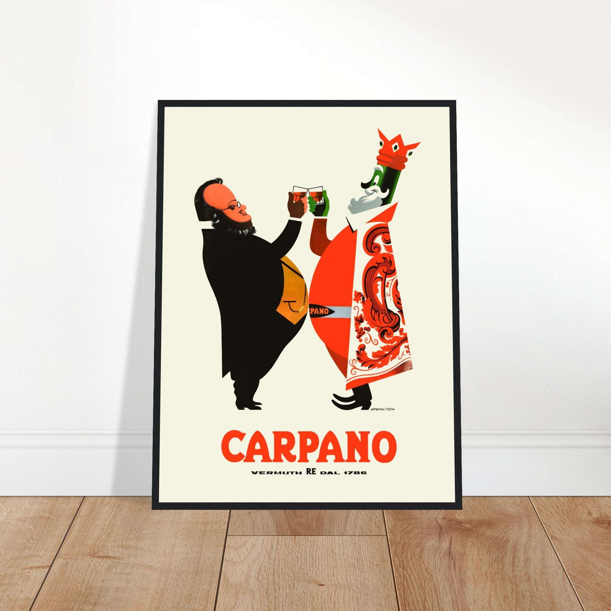 Classic Carpano Vintage poster, showcasing the iconic Italian vermouth aperitif. Perfect for cocktail lovers, collectors, & vintage bar art. Shop now!