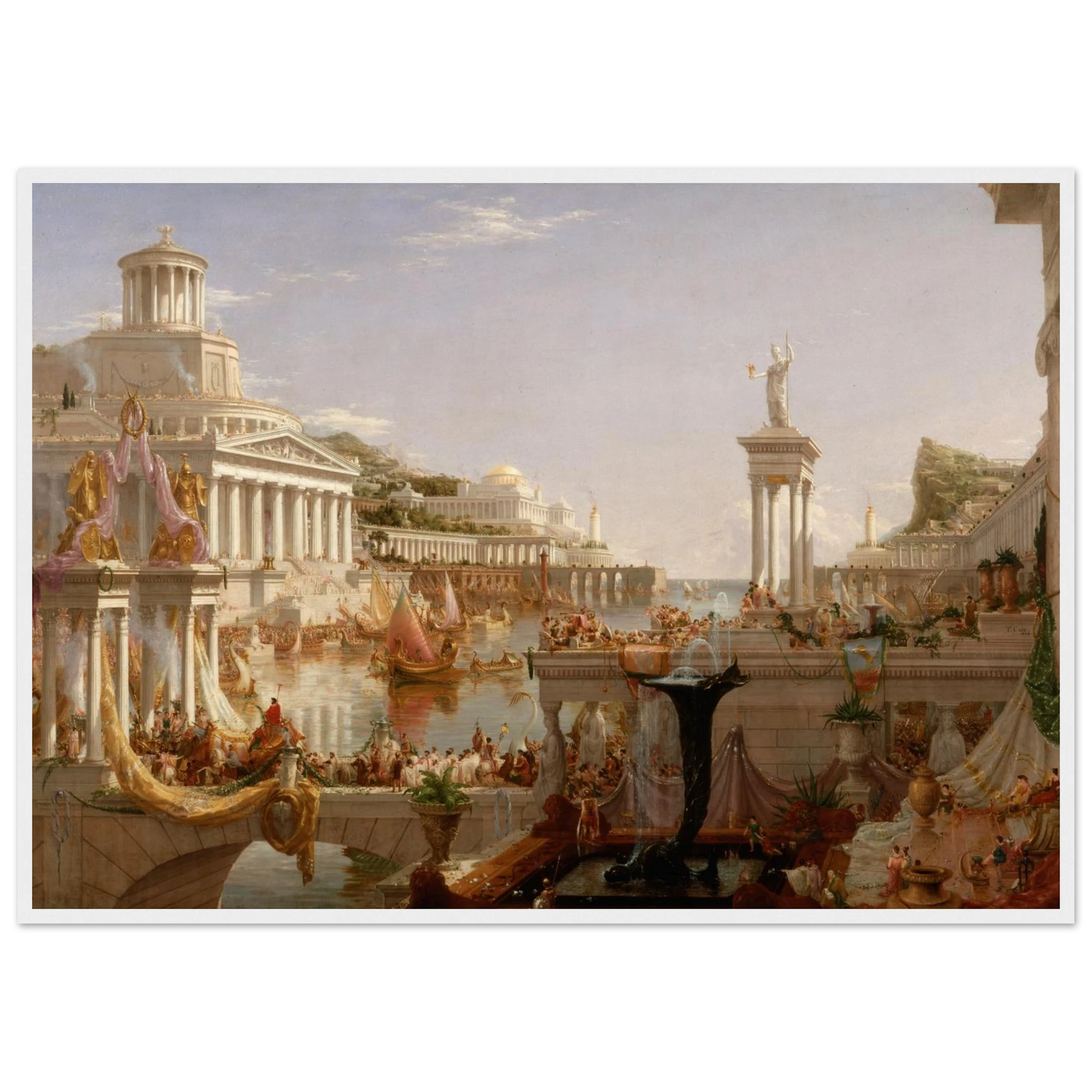 Allegorical landscape painting The Consummation of Empire (1836), a striking vision of classical power and grandeur by Thomas Cole