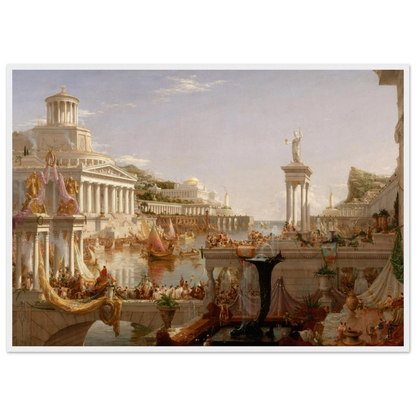 Allegorical landscape painting The Consummation of Empire (1836), a striking vision of classical power and grandeur by Thomas Cole