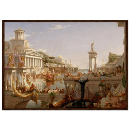 Archival art print of The Consummation of Empire, a historical masterpiece symbolizing hubris, luxury, and the fleeting glory of civilizations.