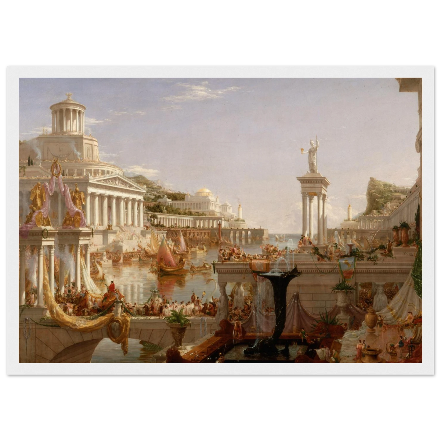 Thomas Cole’s Consummation of Empire from the Course of Empire series, depicting architectural grandeur and the opulence of a flourishing empire