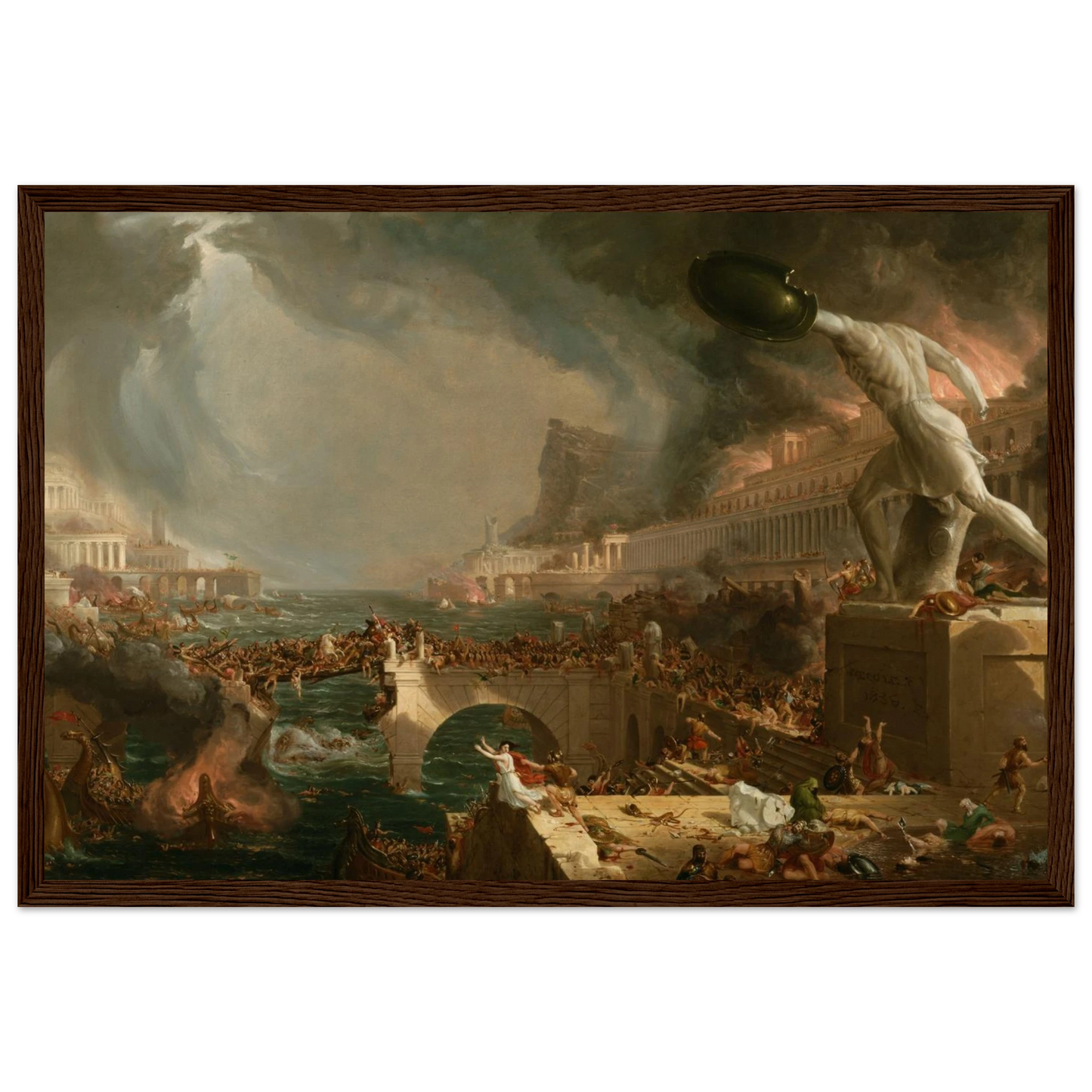 Museum-quality giclée reproduction of The Course of Empire: Destruction, symbolizing the downfall of civilizations through unchecked ambition