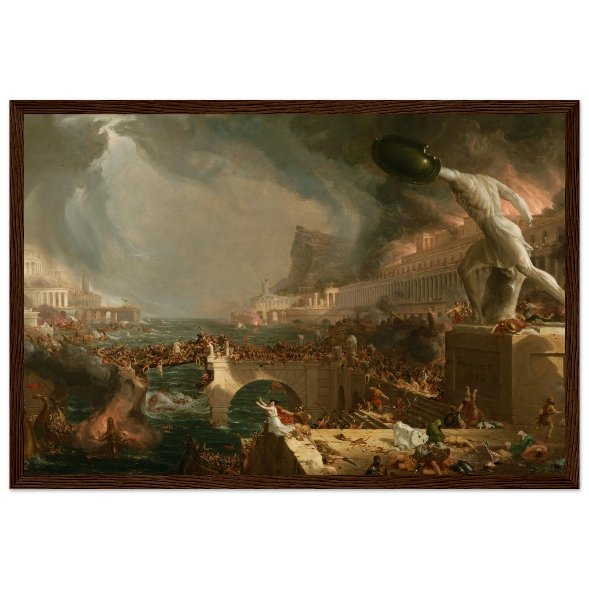 Museum-quality giclée reproduction of The Course of Empire: Destruction, symbolizing the downfall of civilizations through unchecked ambition