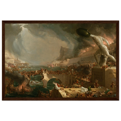 Museum-quality giclée reproduction of The Course of Empire: Destruction, symbolizing the downfall of civilizations through unchecked ambition