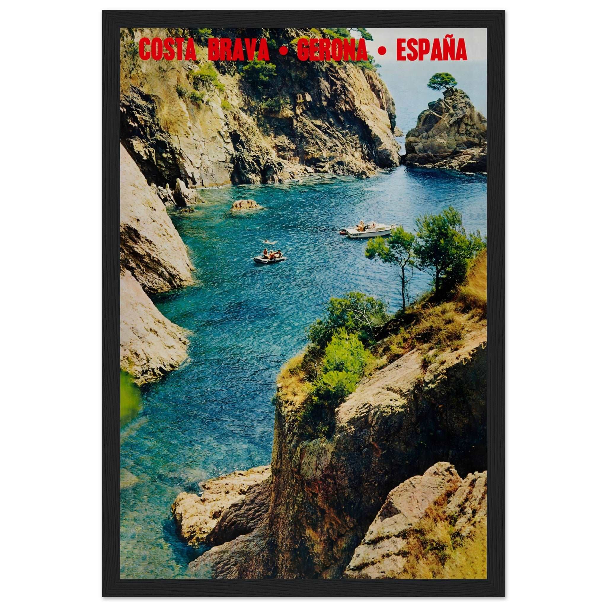 Discover the stunning coastal beauty of Costa Brava with this vintage travel poster. Depicting the breathtaking scenery of Spain’s Mediterranean coastline, this piece is perfect for lovers of Spanish destinations, beach lovers, and fans of vintage travel art. Ideal for home or office decor, this Costa Brava wall art adds a touch of elegance and wanderlust to any space. Celebrate the Mediterranean’s serene landscapes and colorful culture with this timeless piece. Shop now to bring home a piece of coastal par