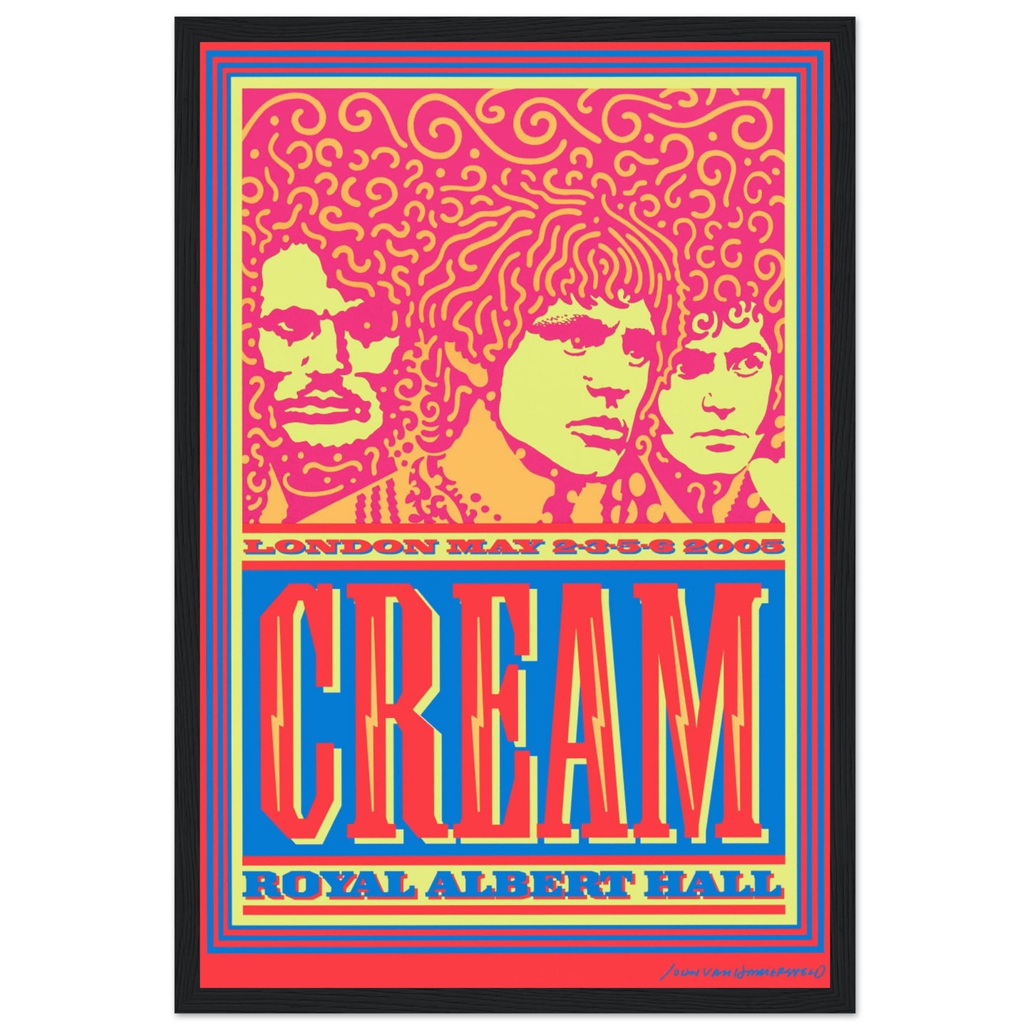 Iconic Cream final concert poster from Crossroads live at Royal Albert Hall, London, November 26th, 1968. A must-have for music fans and collectors.