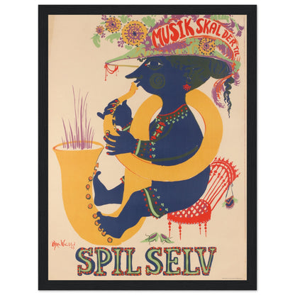 Experience the energy of Denmark’s Spil Selv Music Festival with this rare vintage festival poster. Featuring bold Scandinavian design, retro typography, and a tribute to Denmark’s rich live music culture, this Danish concert poster is perfect for music lovers, festival collectors, and fans of European rock, folk, and jazz scenes. Whether decorating a music room, studio, or bar, this festival artwork captures the essence of Denmark’s legendary Spil Selv festival. Order now and bring Scandinavian music histo
