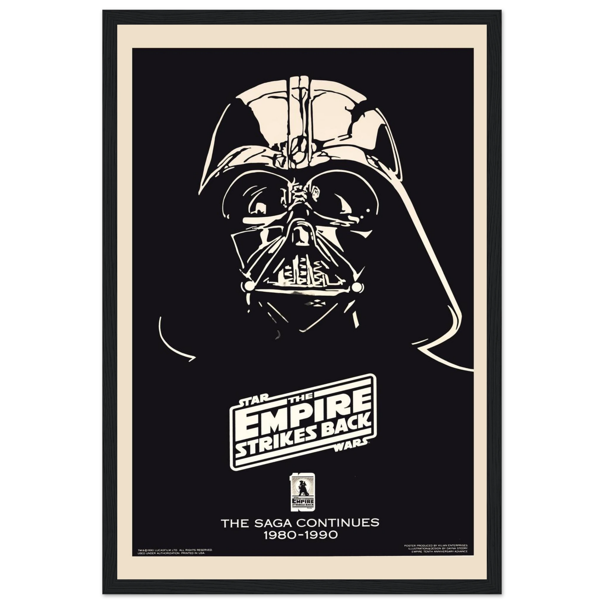 Dive into the epic world of Star Wars with this iconic Darth Vader "The Saga Continues" poster. Featuring the menacing Sith Lord, this print captures the power and darkness that defined Darth Vader in the legendary saga. Perfect for fans of the Star Wars franchise, this poster celebrates the ongoing story of the galaxy far, far away. Whether you’re decorating a fan cave, a movie room, or simply want to showcase your love for one of cinema's most memorable villains, this Star Wars poster is an unforgettable 