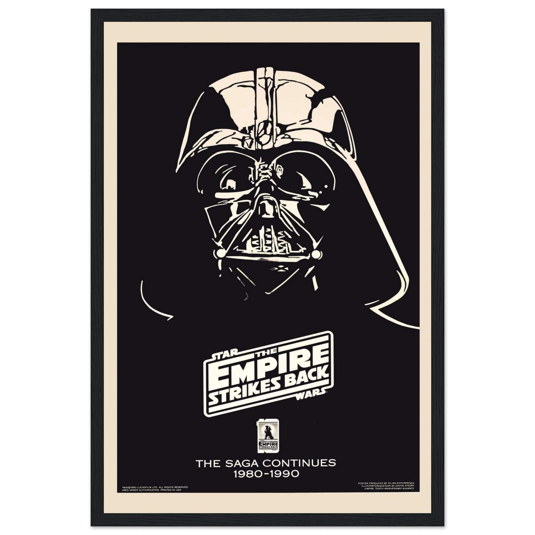 Dive into the epic world of Star Wars with this iconic Darth Vader "The Saga Continues" poster. Featuring the menacing Sith Lord, this print captures the power and darkness that defined Darth Vader in the legendary saga. Perfect for fans of the Star Wars franchise, this poster celebrates the ongoing story of the galaxy far, far away. Whether you’re decorating a fan cave, a movie room, or simply want to showcase your love for one of cinema's most memorable villains, this Star Wars poster is an unforgettable 