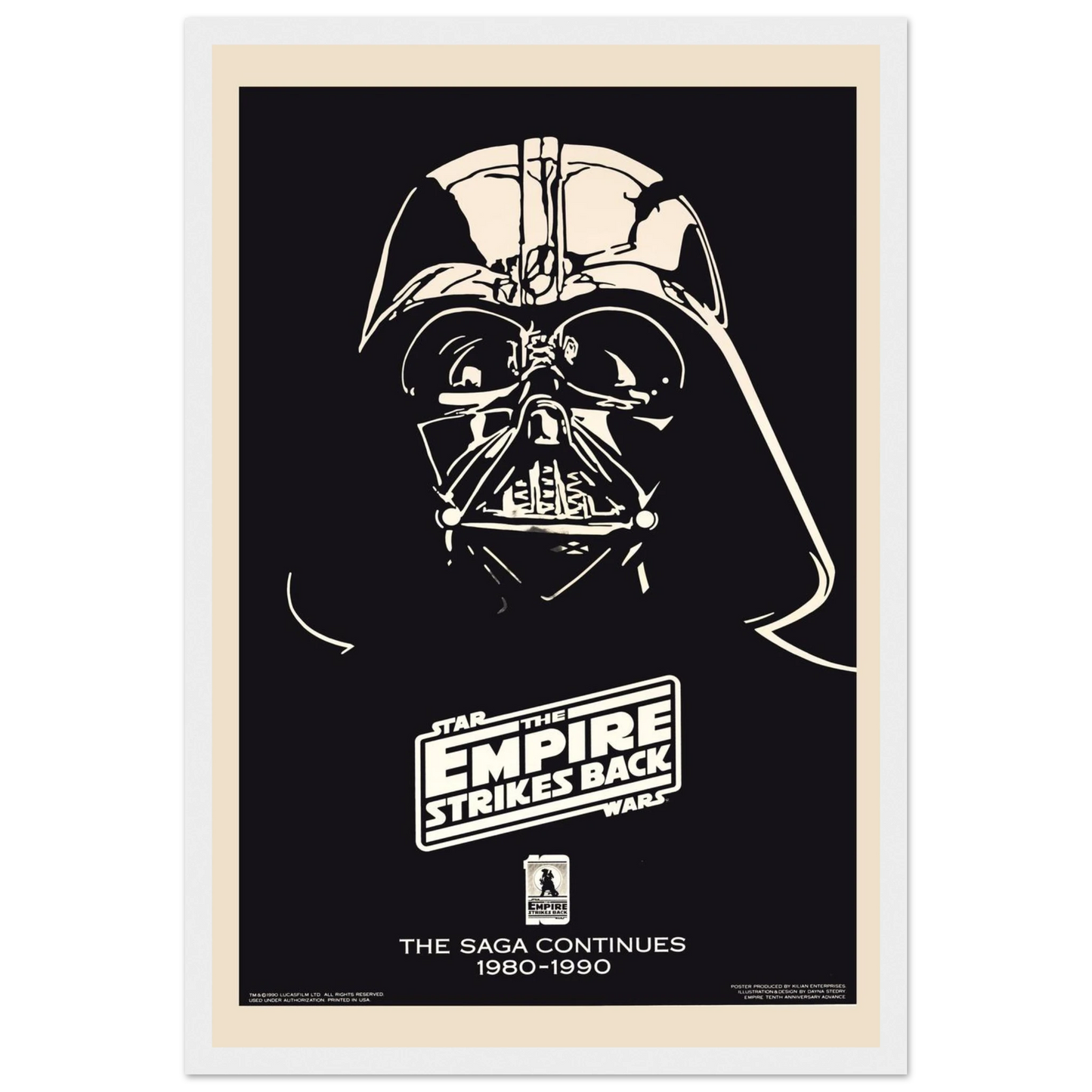 Iconic Star Wars – The Saga Continues poster featuring Darth Vader, capturing the power and darkness of the galaxy’s most famous Sith Lord.