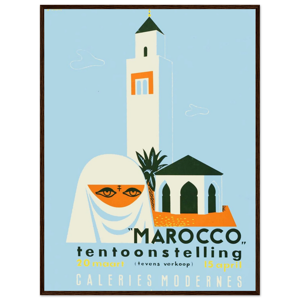 Vintage Morocco Travel Poster – size preview