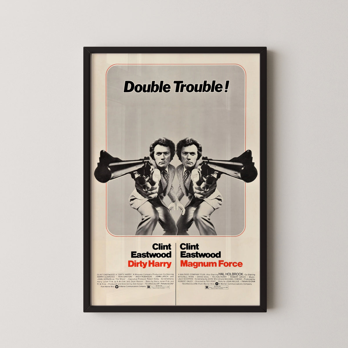 dirty harry movie poster – black frame mockup