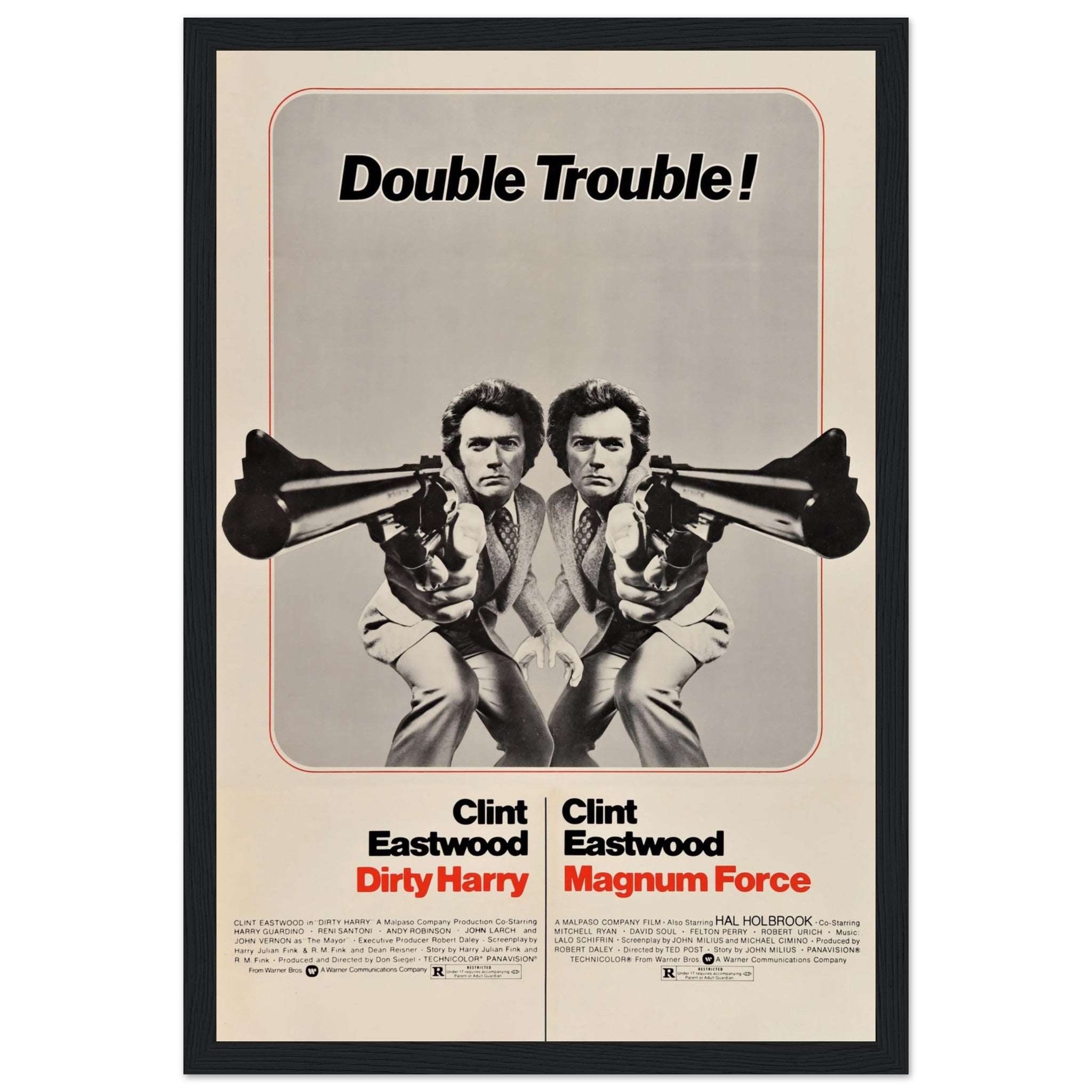 Celebrate one of the greatest action-thrillers of all time with this Dirty Harry movie poster. Featuring Clint Eastwood in his legendary role as Inspector Harry Callahan, this vintage film print is perfect for classic cinema fans, collectors, and action movie lovers. With its bold ’70s crime film aesthetic, this Dirty Harry wall art adds an edgy touch to any home theater, office, or man cave.