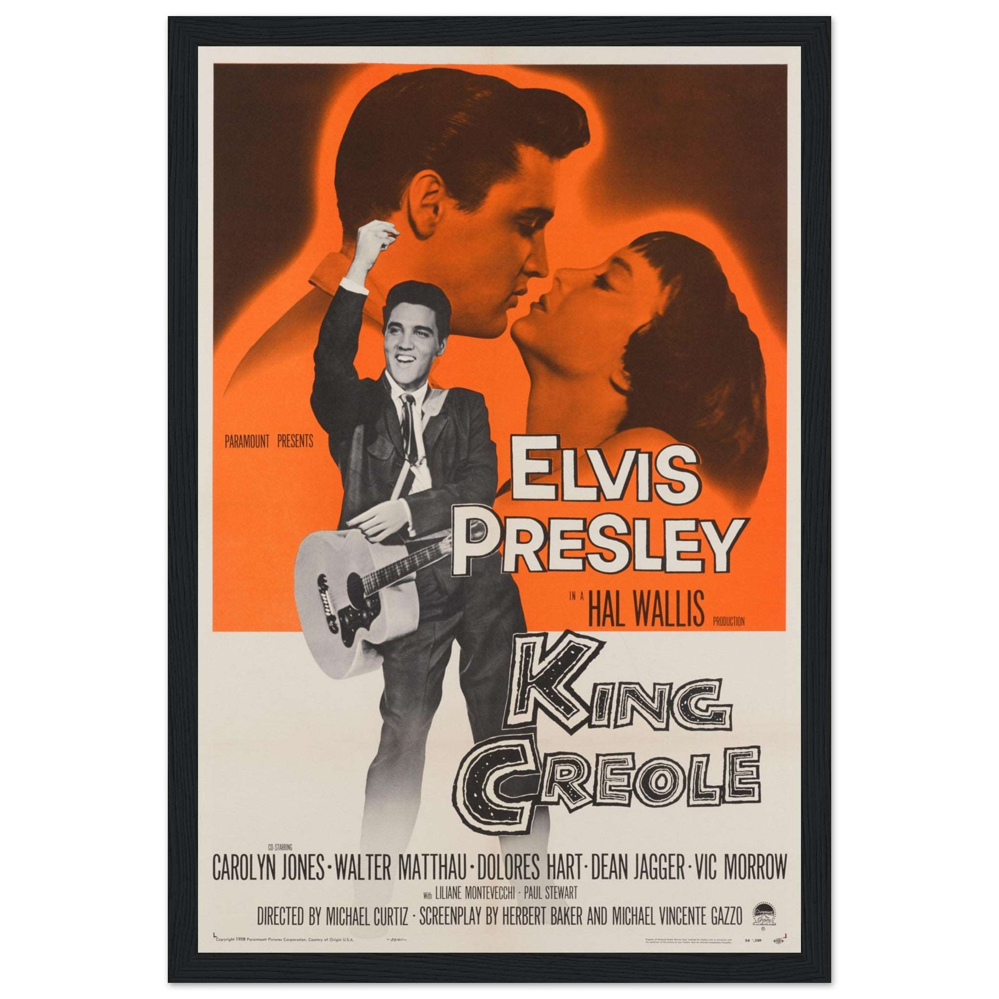Celebrate Elvis Presley’s legendary performance in King Creole with this vintage movie poster, a tribute to the golden era of rock & roll and Hollywood cinema. Featuring iconic 1950s film artwork, this poster is perfect for Elvis fans, collectors of vintage movie posters, and rock & roll enthusiasts. Add a touch of retro charm and musical history to your space. Order now and own a piece of Elvis Presley’s cinematic legacy!