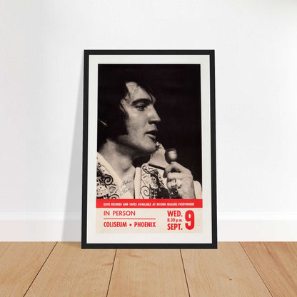 Vintage Elvis Presley Phoenix concert poster featuring the singer performing live