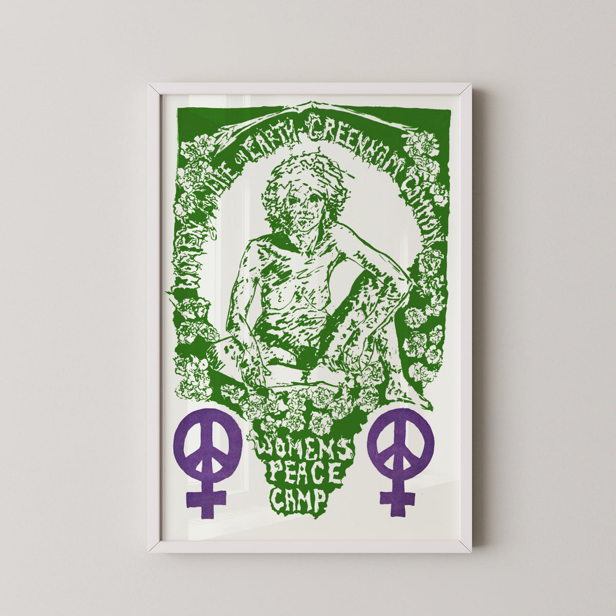 feminist ecologist poster – white frame mockup