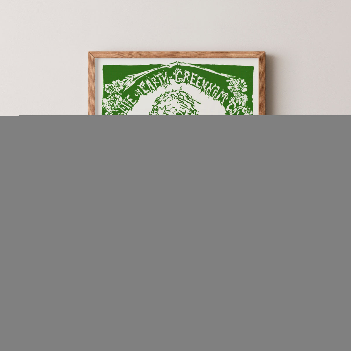 feminist ecologist poster – wood frame mockup