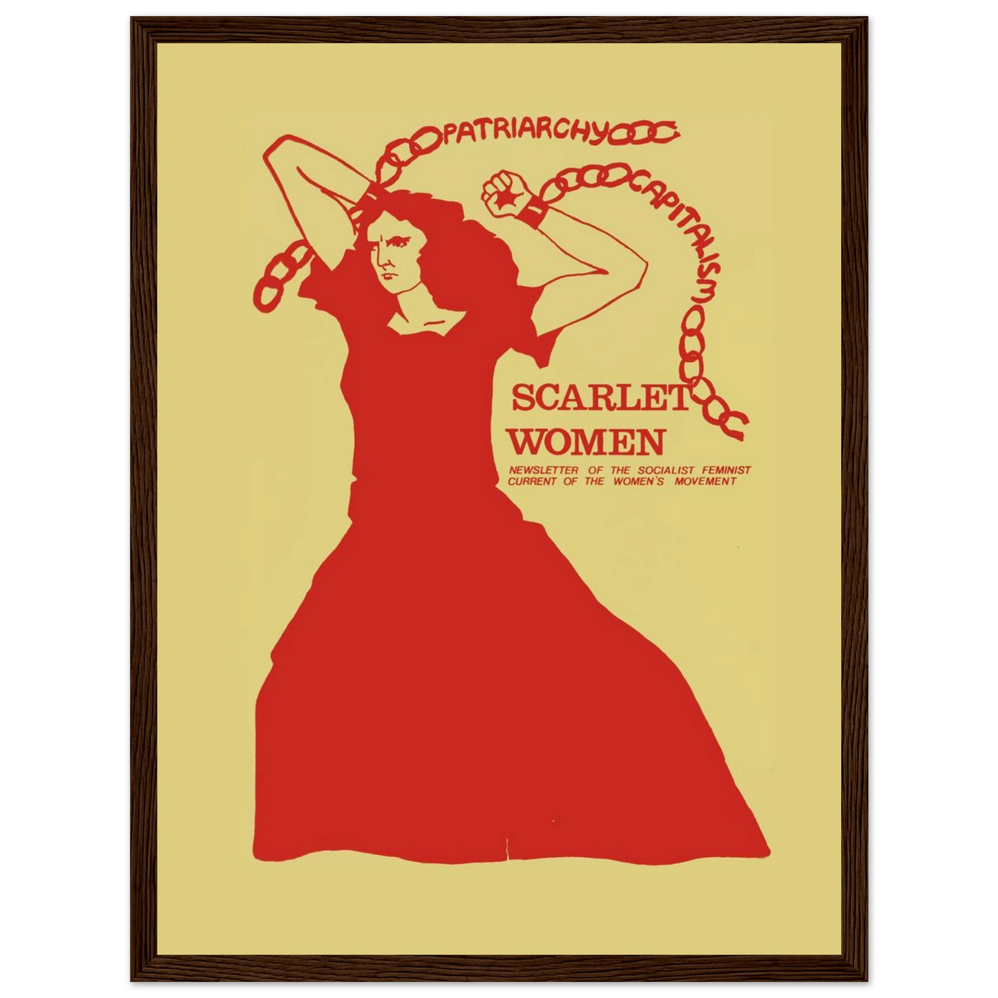 Feminist socialist propaganda art print celebrating women’s resistance, labor rights, and equality through striking political illustration.
