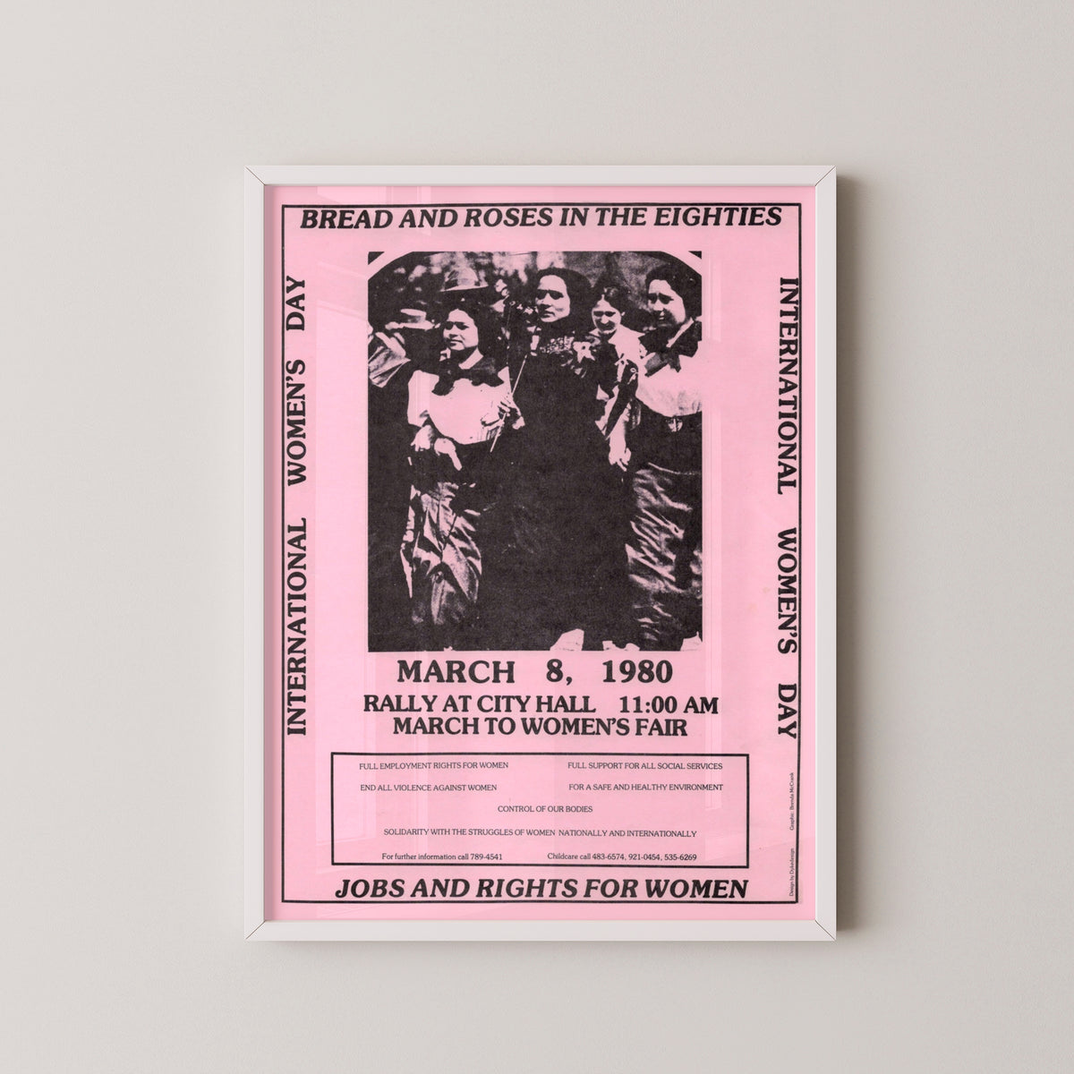 Toronto International Women’s Day Poster – Feminist Art – white frame mockup