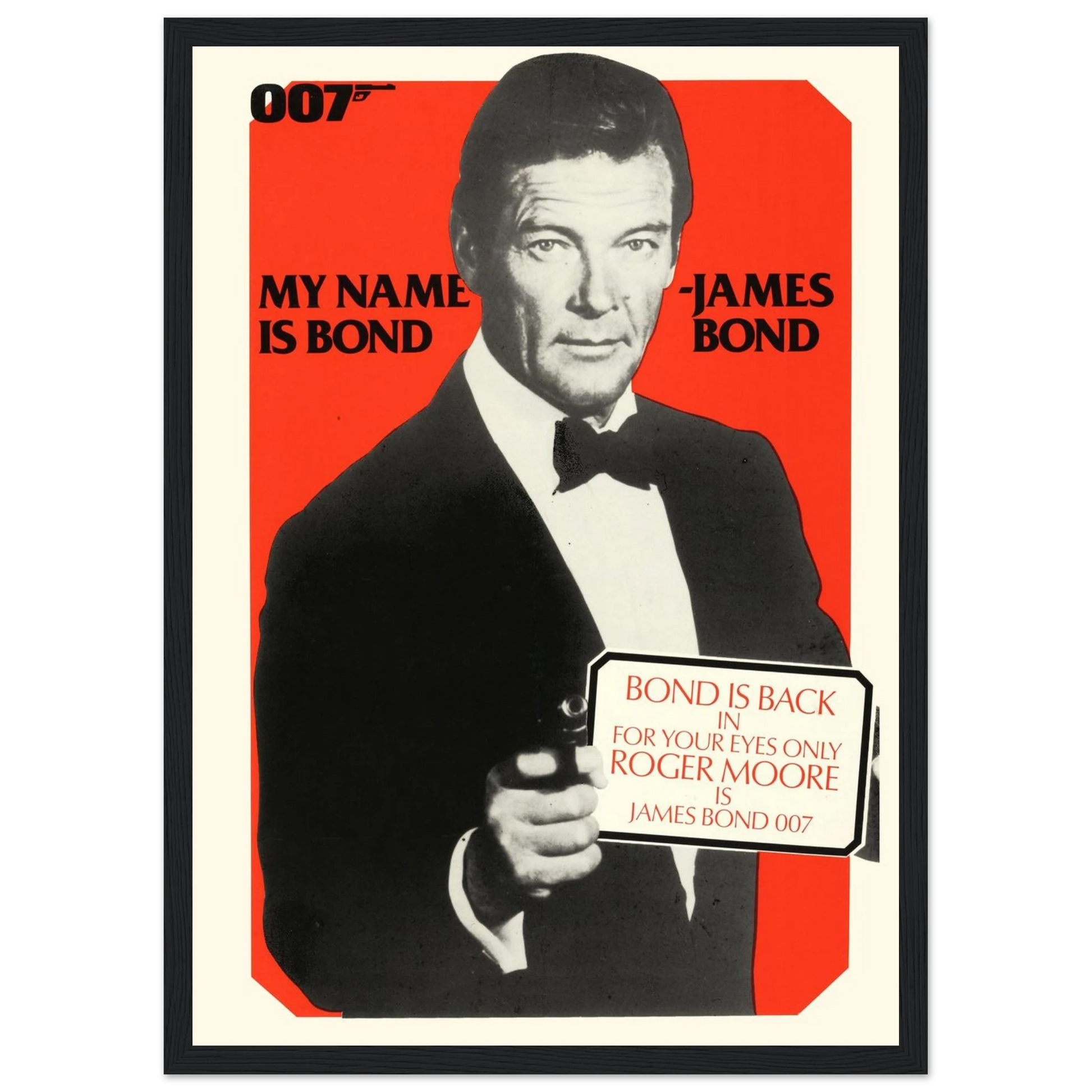Celebrate one of the most iconic Bond films with this limited edition James Bond 007 "For Your Eyes Only" poster, featuring the charismatic Roger Moore. Designed with striking original artwork, this poster brings the intrigue and action of the 1981 classic straight to your walls. A must-have for movie poster collectors, Bond aficionados, and lovers of vintage cinema art, this piece adds a touch of elegance and excitement to any space. Printed on premium quality stock with sharp, vibrant detailing, it's a tr