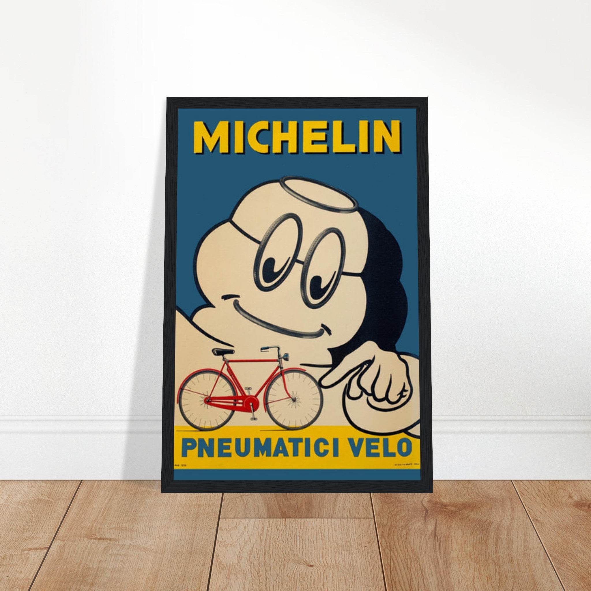 Rare 1959 Michelin Pneumatici Velo poster, a stunning vintage cycling advertisement. Perfect for collectors & cycling enthusiasts. Shop now