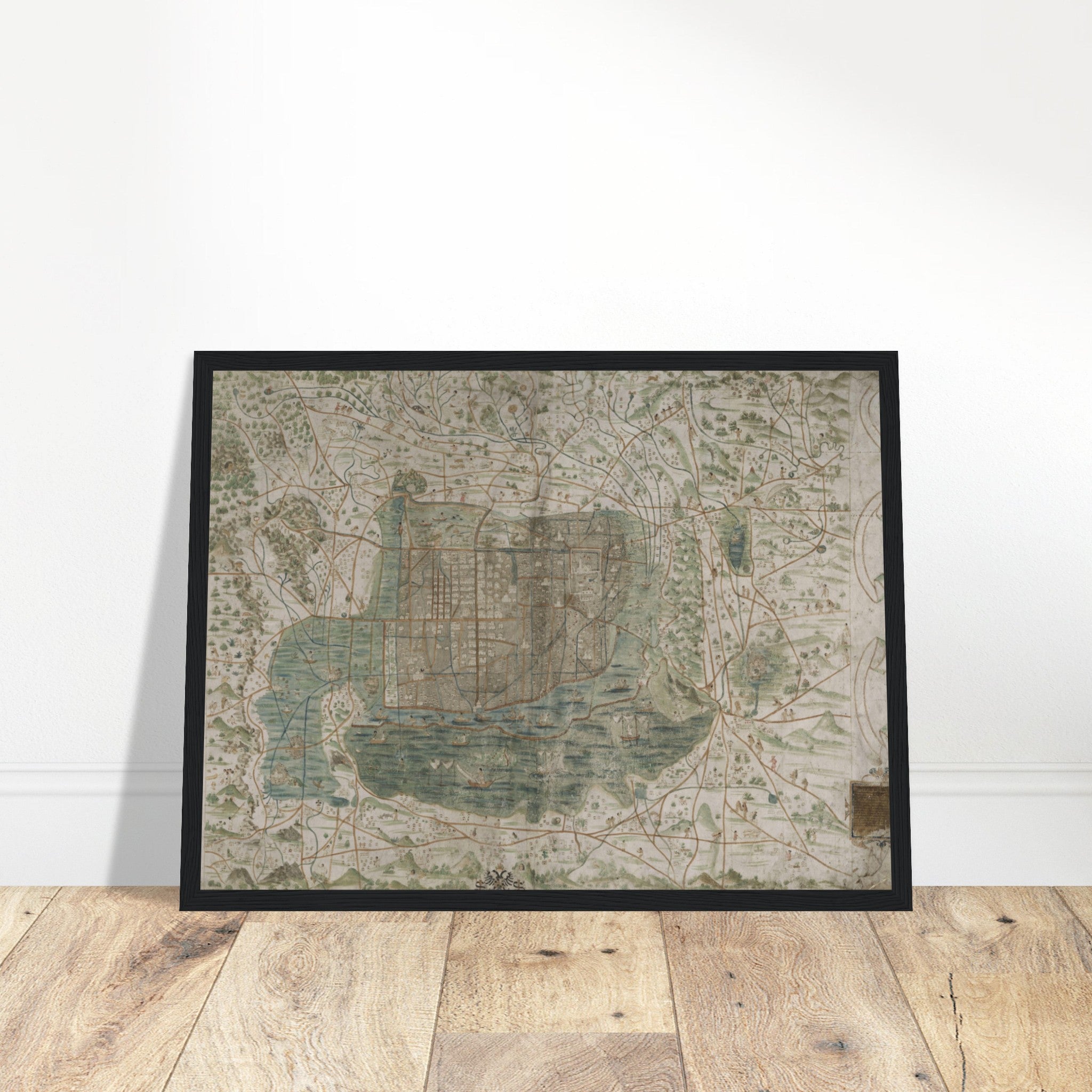 Vintage Mexico map poster inspired by Aztec history and ancient cartography — perfect wall art for home, office, or study.