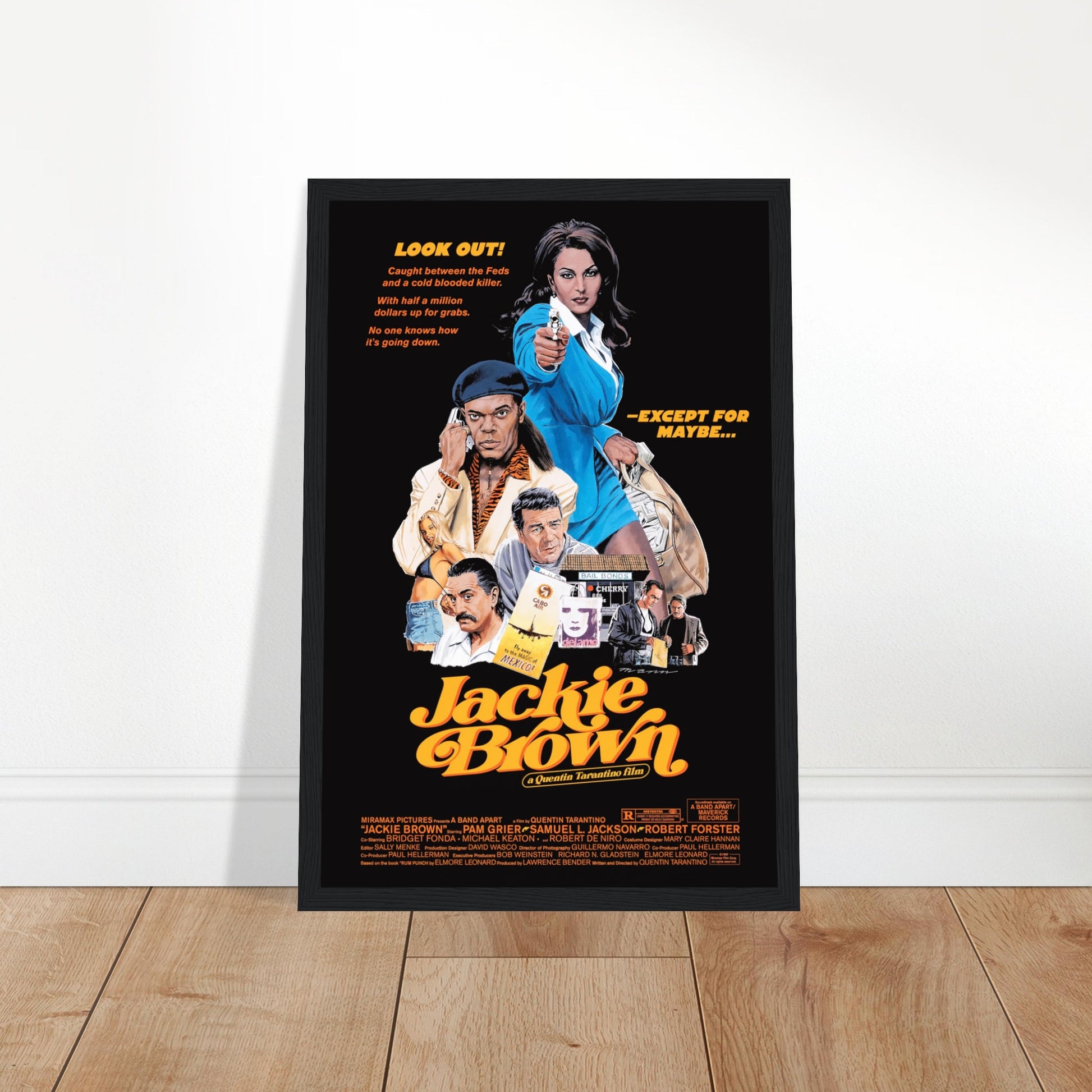 Own a piece of cinematic history with this Jackie Brown movie poster, featuring classic artwork from Quentin Tarantino’s 1997 neo-noir crime film. This high-quality print is perfect for movie buffs, Tarantino fans, and collectors of vintage film memorabilia. Whether displayed in a home theater, office, or living space, this Jackie Brown poster adds a stylish and bold touch to your decor. Order today and celebrate Tarantino’s masterpiece!