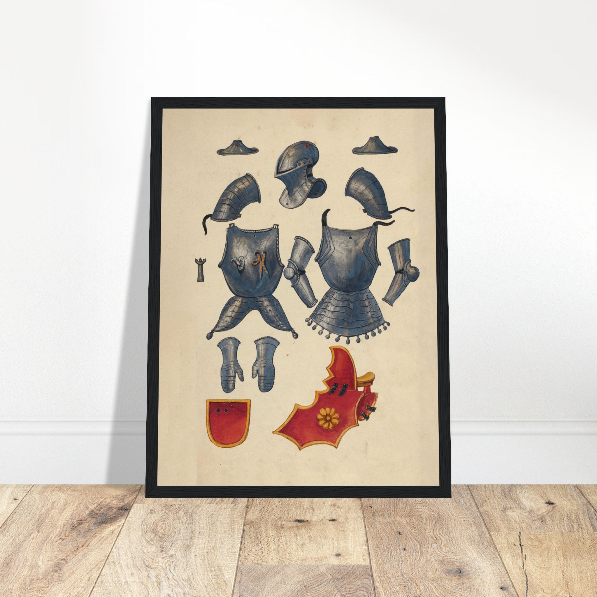 Stunning Medieval Knights manuscript poster featuring historic artwork. Perfect for history lovers, collectors & medieval decor. Shop now!