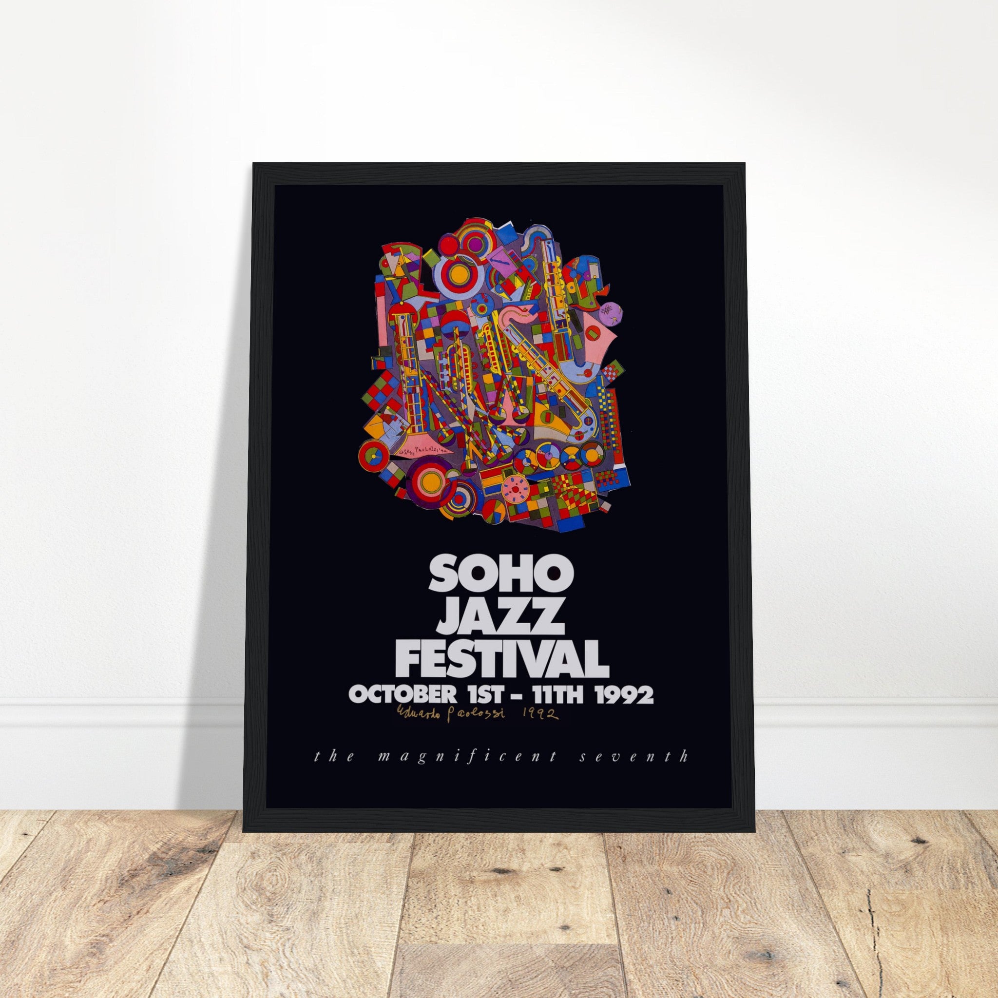 Rare Soho Jazz Festival 1992 poster, celebrating London's vibrant jazz scene. Perfect for music lovers, collectors, and vintage festival art. Shop now!