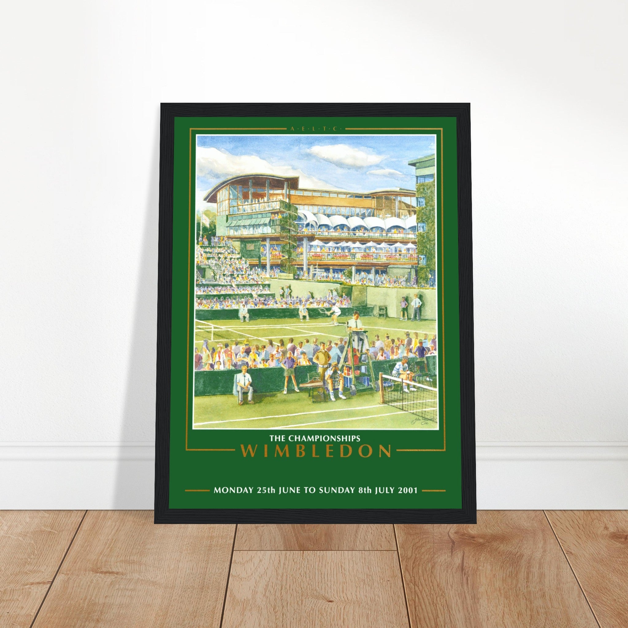 Celebrate the legacy of Wimbledon with this vintage poster, showcasing the elegance and history of classic tennis matches at the All England Club. A perfect piece for tennis fans, sports memorabilia collectors, and lovers of retro sports art. Whether displayed in your office, living room, or sports room, this Wimbledon wall art adds a touch of tennis tradition and prestige to any space. Order now and bring a piece of sporting history into your home!