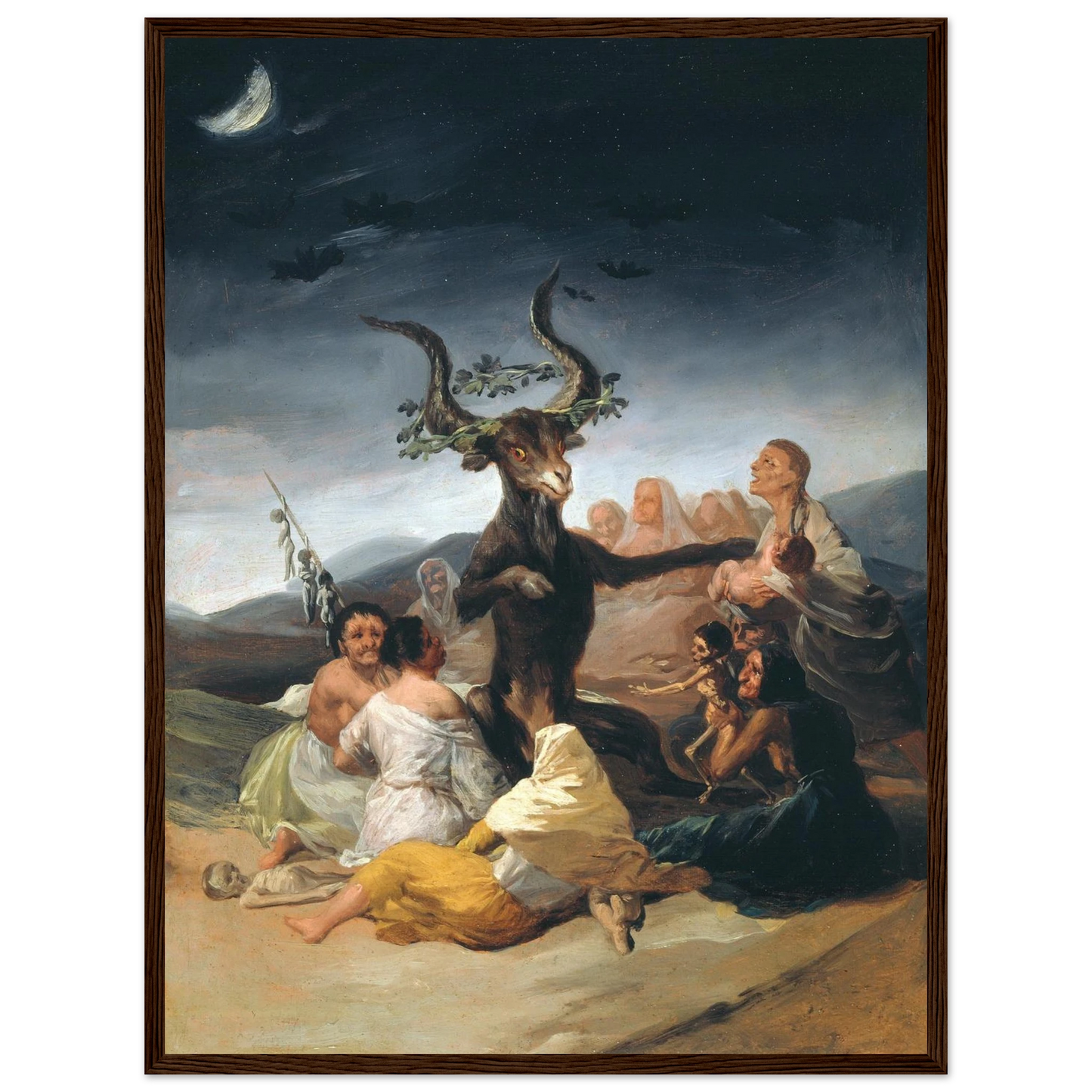 High-quality reproduction of Witches’ Sabbath by Francisco Goya, a haunting masterpiece from his Black Paintings depicting superstition and fear.