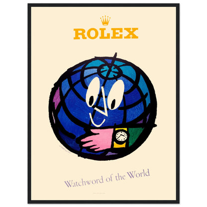 Elevate your space with a Rolex vintage poster. A must-have for watch lovers, this Swiss watch wall art captures the elegance and precision of iconic Rolex timepieces.