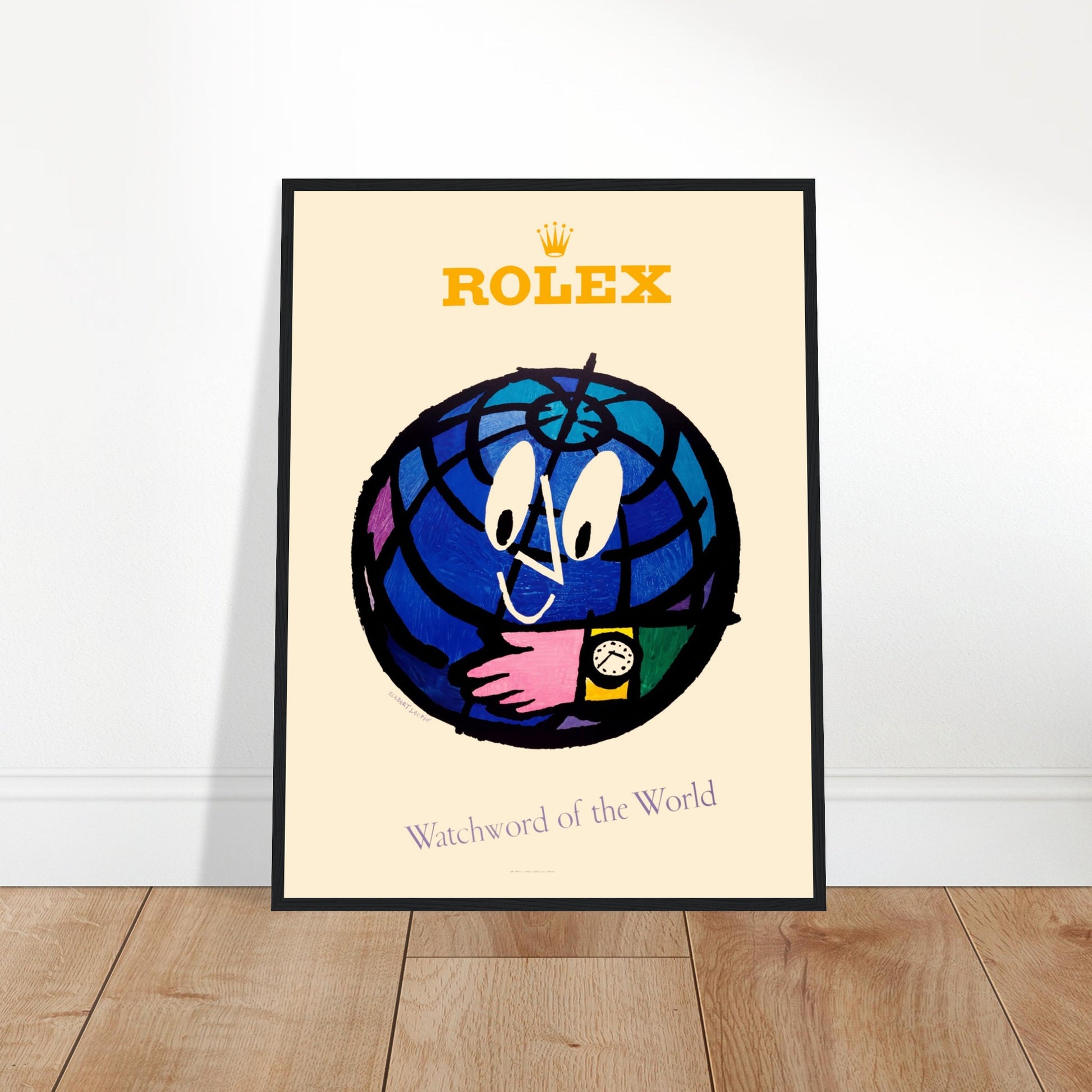 Elevate your space with a Rolex vintage poster. A must-have for watch lovers, this Swiss watch wall art captures the elegance and precision of iconic Rolex timepieces.