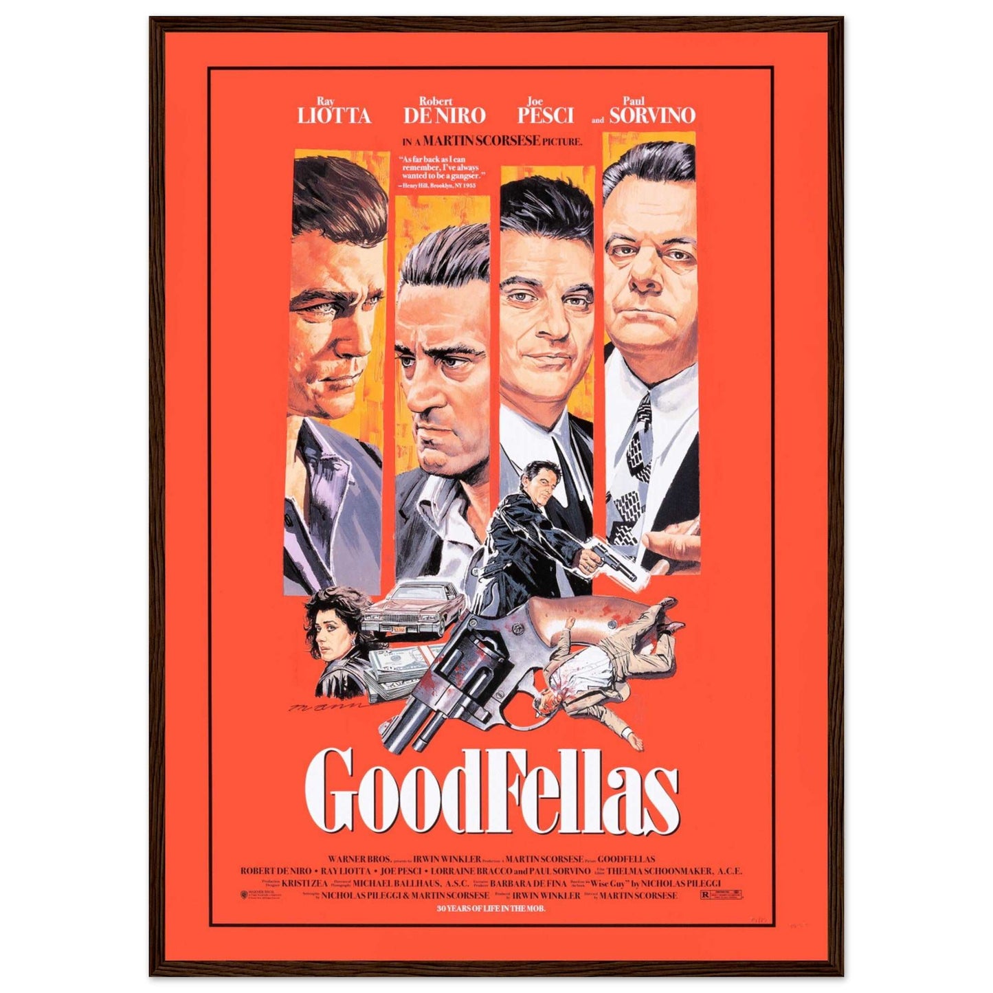 Stylish vintage Goodfellas print perfect for film lovers and retro movie decor