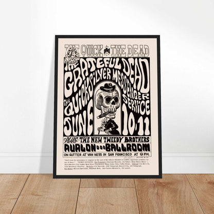 Relive the energy of the Grateful Dead's 1967 concert with this vintage psychedelic poster. A must-have for Deadheads & rock collectors. Get yours now!