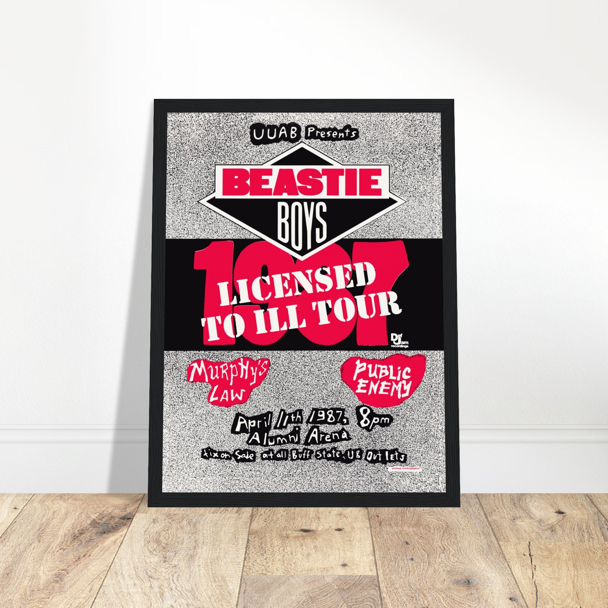 Celebrate the iconic Beastie Boys with this vintage concert poster. A perfect piece for any music lover or hip-hop fan. Shop now for this retro wall art!