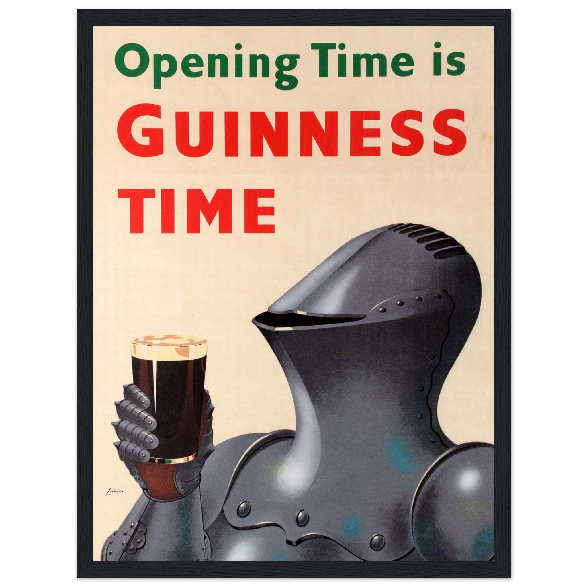 Unique Irish Guinness medieval poster, blending vintage beer art with historic charm. Perfect for pubs, collectors & Irish decor. Shop now!