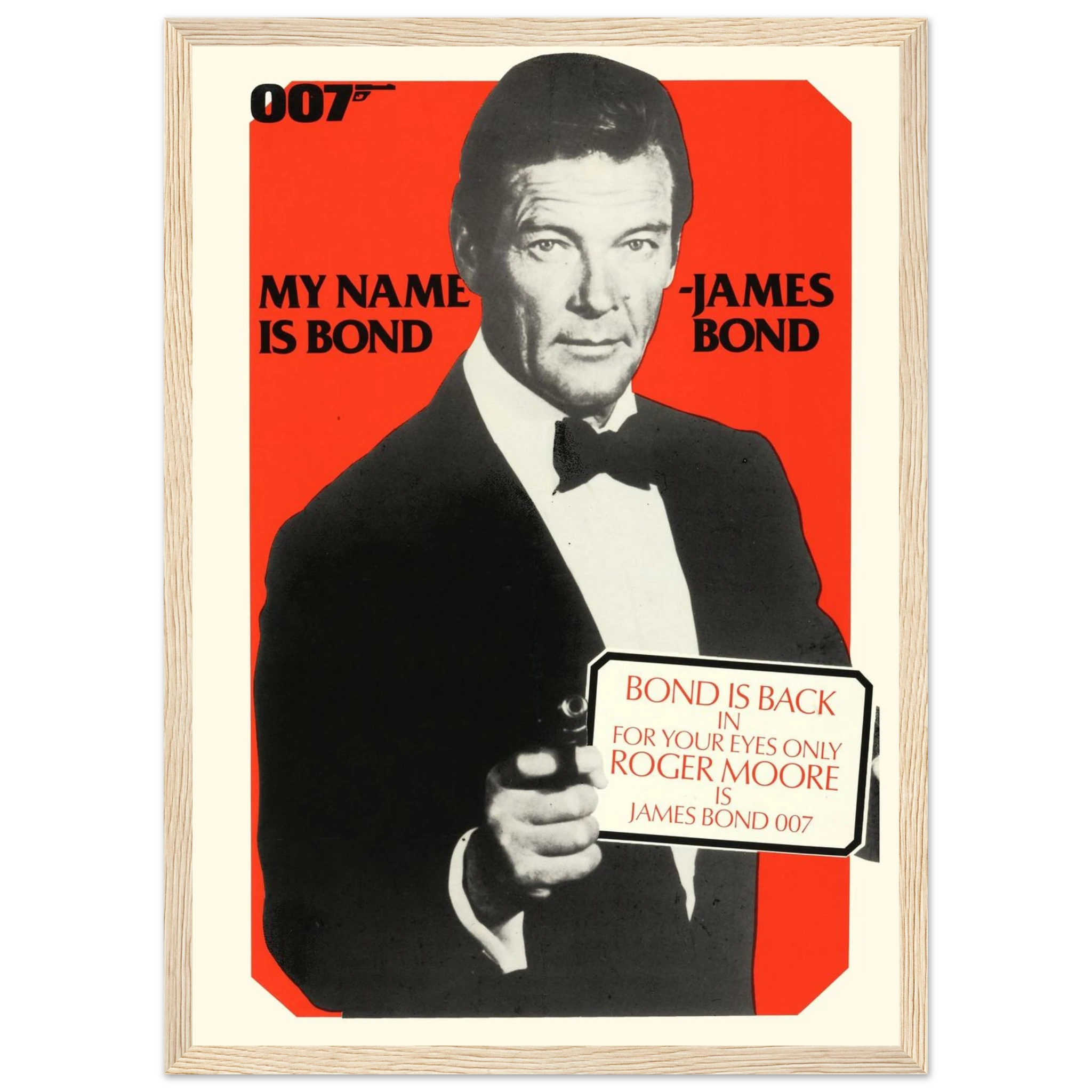 Classic James Bond 007 poster for For Your Eyes Only, designed with vivid artwork and cinematic flair for action movie lovers.