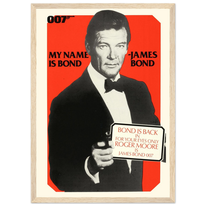 Classic James Bond 007 poster for For Your Eyes Only, designed with vivid artwork and cinematic flair for action movie lovers.