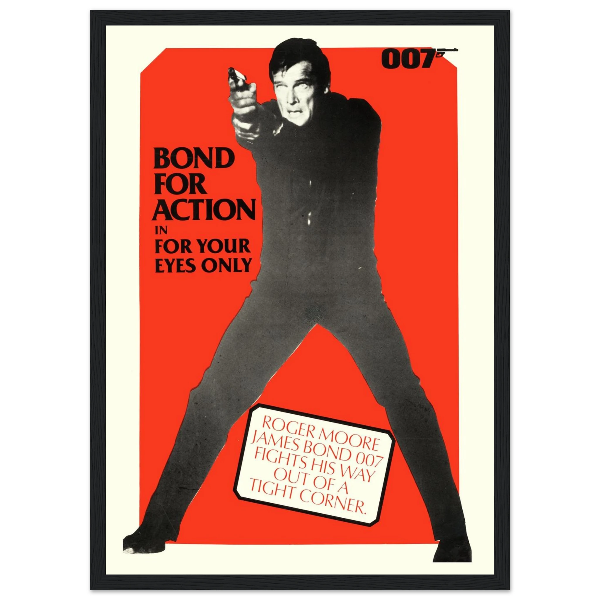 Celebrate one of the most iconic Bond films with this limited edition James Bond 007 "For Your Eyes Only" poster, featuring the charismatic Roger Moore. Designed with striking original artwork, this poster brings the intrigue and action of the 1981 classic straight to your walls. A must-have for movie poster collectors, Bond aficionados, and lovers of vintage cinema art, this piece adds a touch of elegance and excitement to any space. Printed on premium quality stock with sharp, vibrant detailing, it's a tr